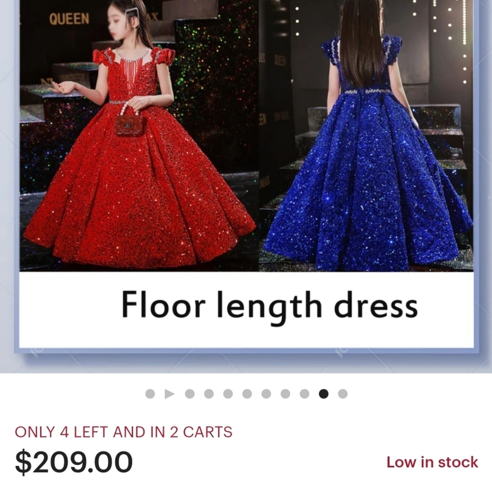 Girls Pageant Dress - Picture 13 of 14